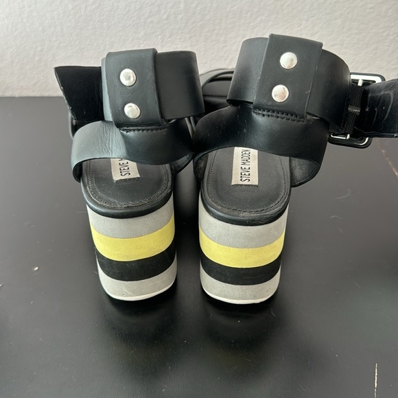 Steve Madden Macer Women's Cuffed Platform Sandals Black Multi size 8 - Picture 7 of 12